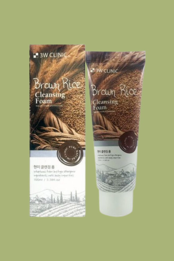 3W Clinic Brown Rice Cleansing Foam 100ml - Image 4