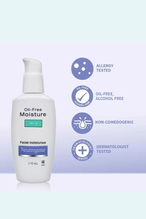 Neutrogena Oil Free Moisturiser With SPF-15 115ml - Image 2